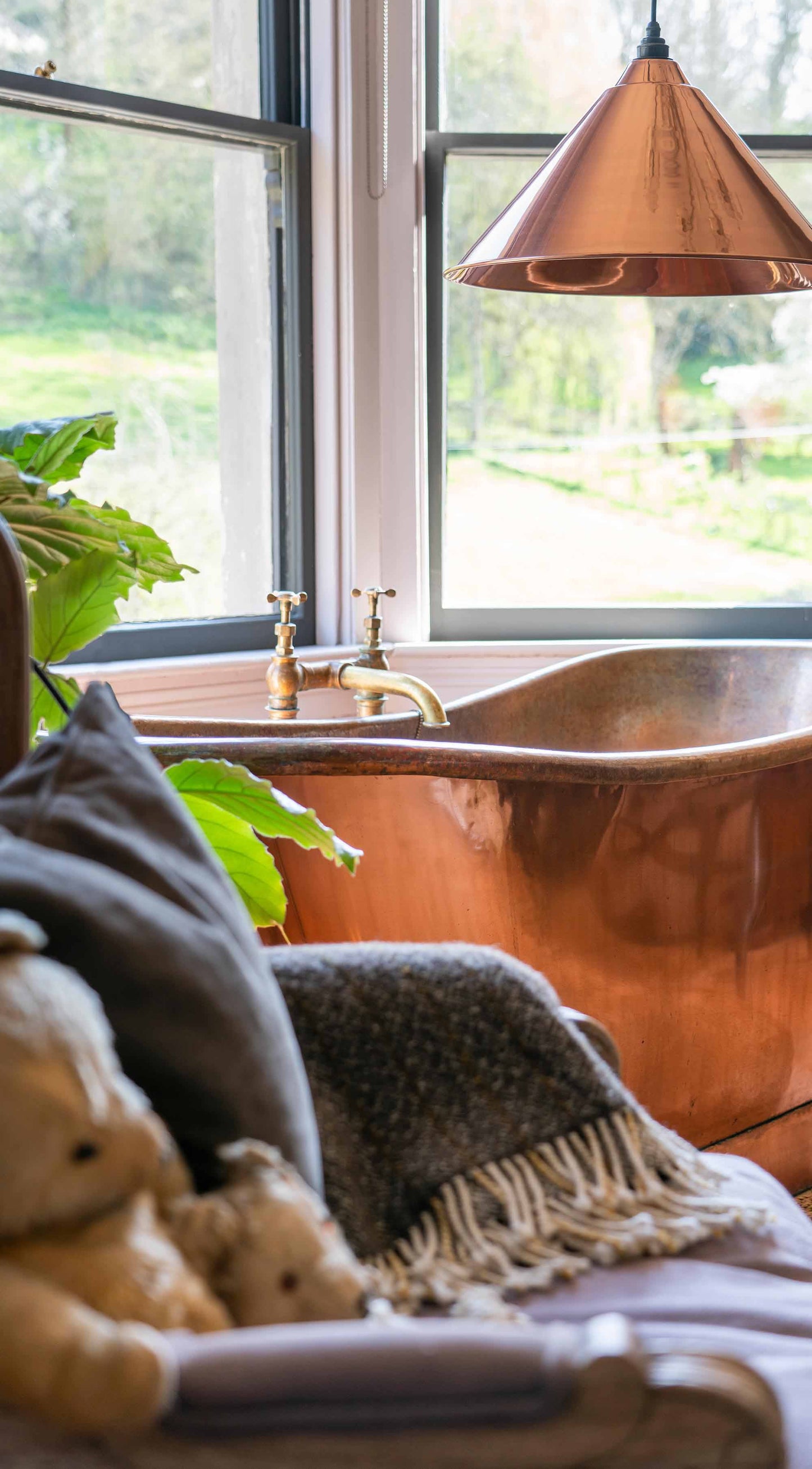 From The Anvil Smooth Copper Hockley Pendant - Hot Tub Shop