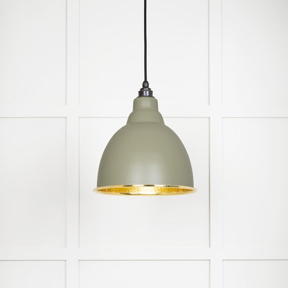 From The Anvil Hammered Brass Brindley Pendant