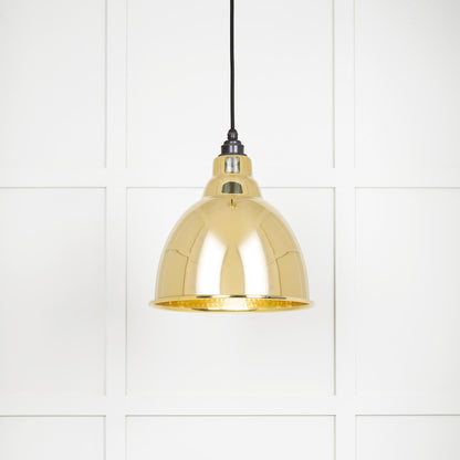 From The Anvil Hammered Brass Brindley Pendant