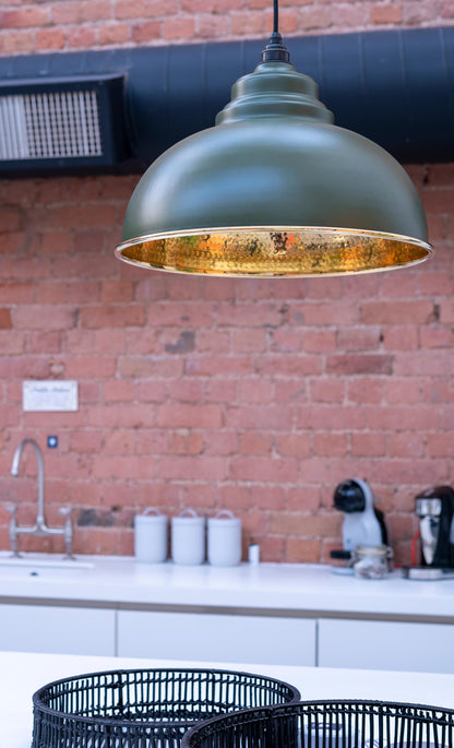 From The Anvil Hammered Brass Harborne Pendant