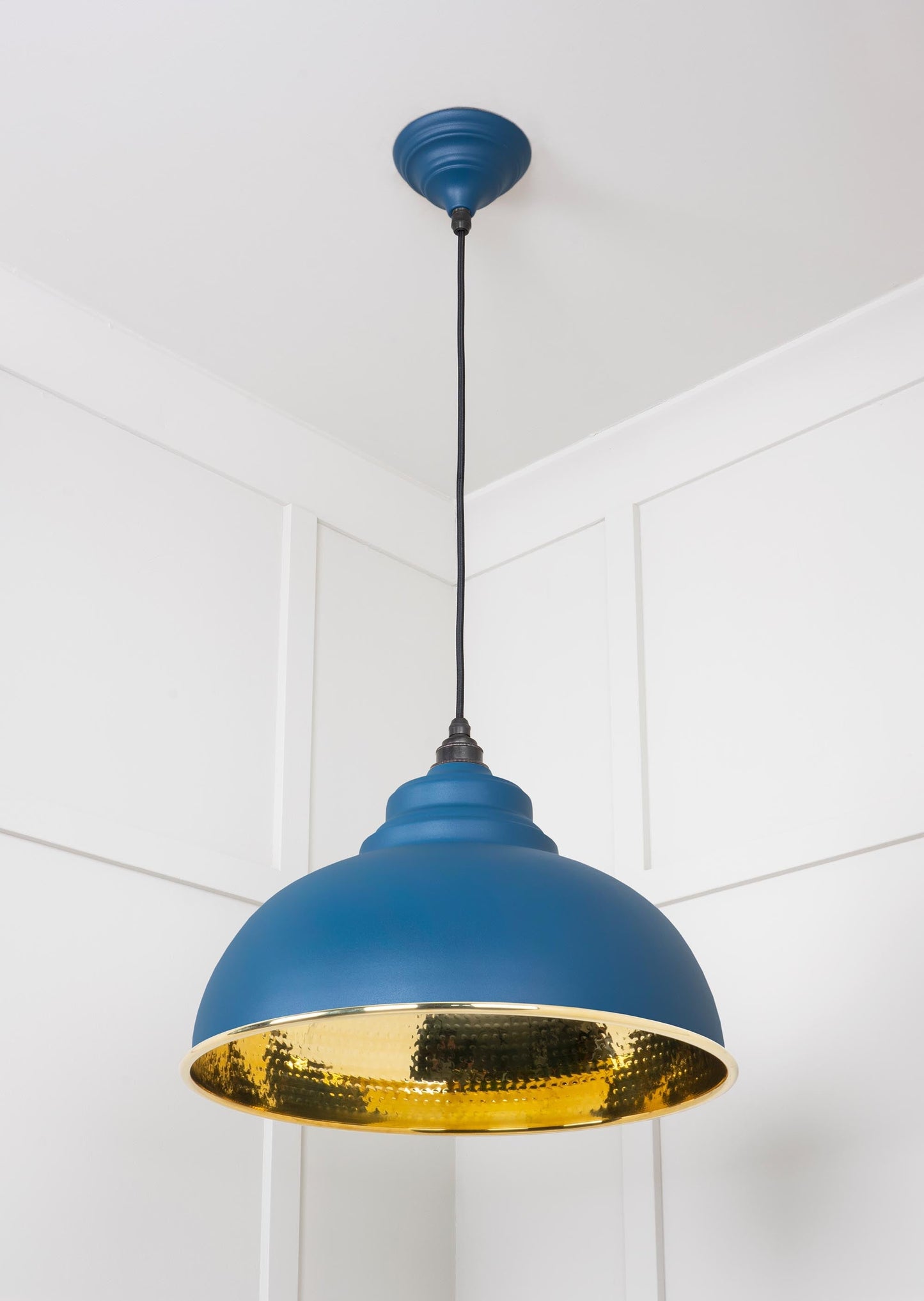 From The Anvil Hammered Brass Harborne Pendant