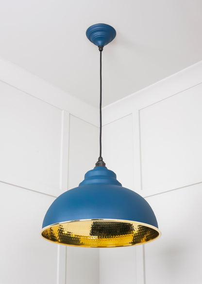 From The Anvil Hammered Brass Harborne Pendant