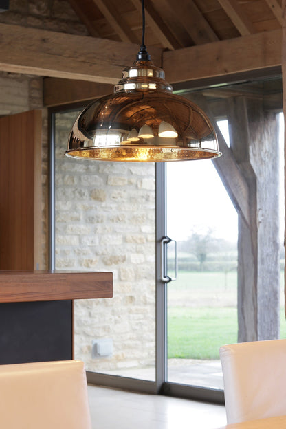 From The Anvil Hammered Brass Harborne Pendant