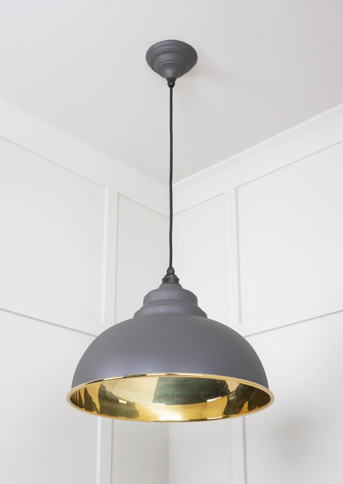 From The Anvil Smooth Brass Harborne Pendant