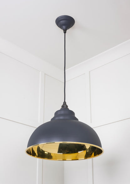 From The Anvil Smooth Brass Harborne Pendant