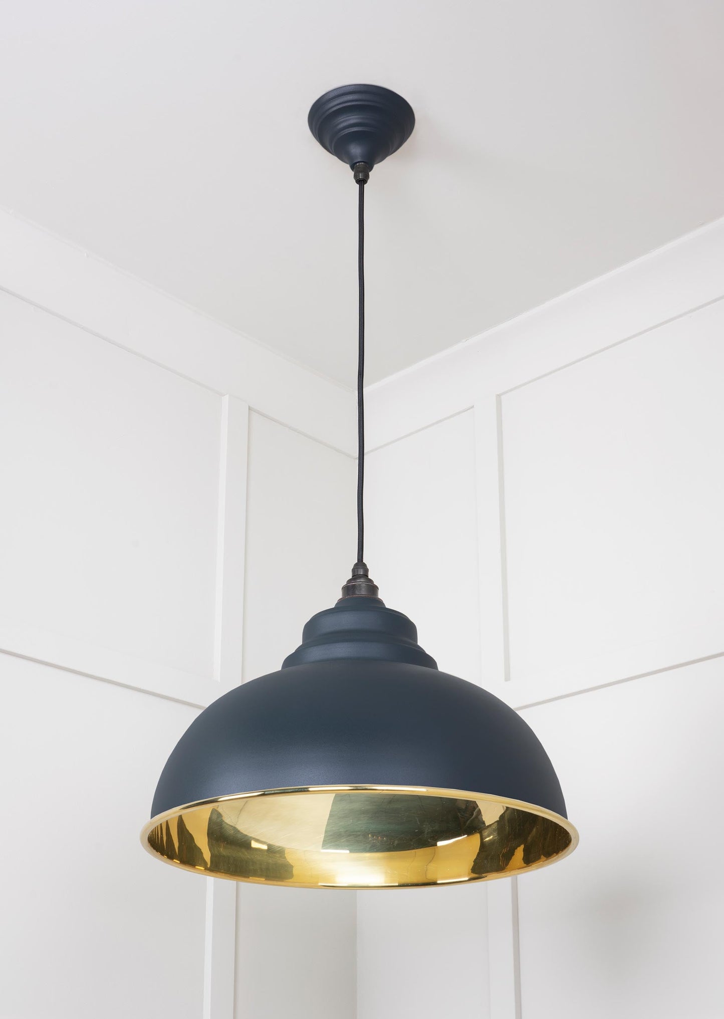 From The Anvil Smooth Brass Harborne Pendant