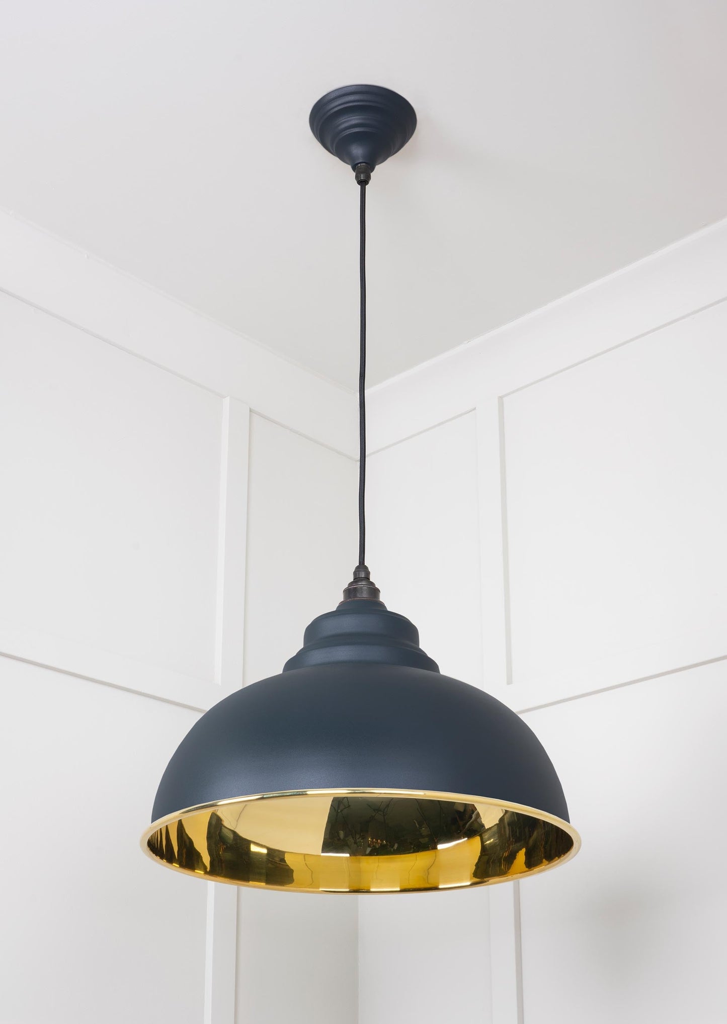 From The Anvil Smooth Brass Harborne Pendant