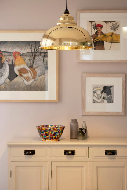 From The Anvil Smooth Brass Harborne Pendant