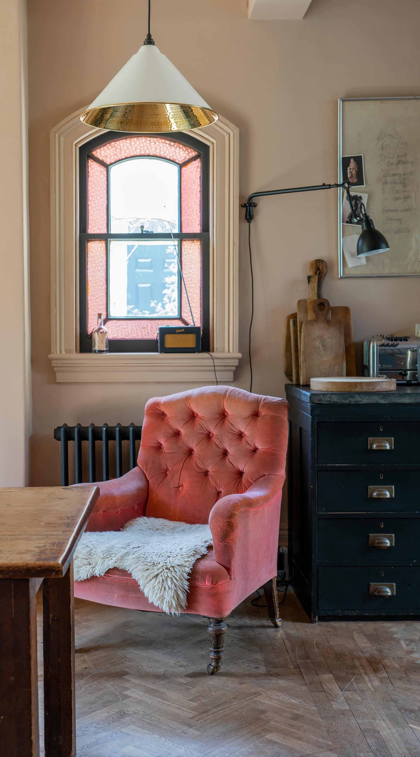 From The Anvil Hammered Brass Hockley Pendant - Hot Tub Shop