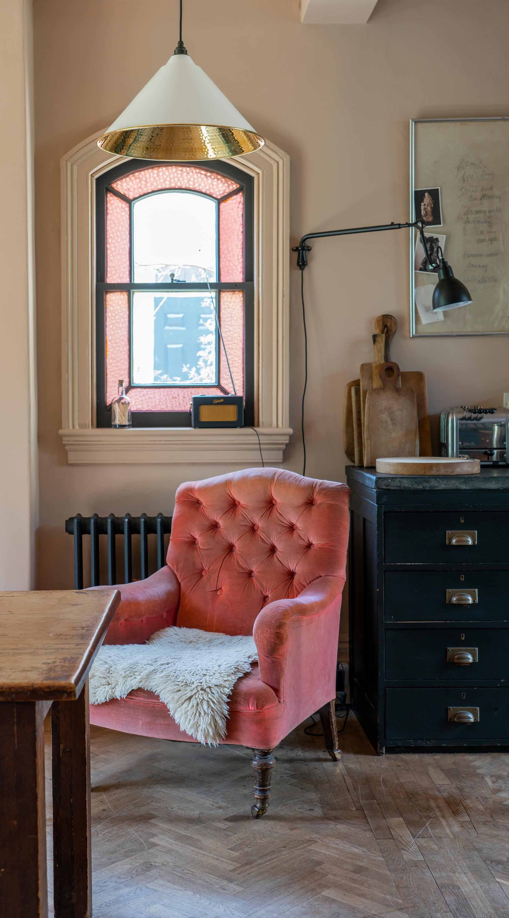 From The Anvil Hammered Brass Hockley Pendant - Hot Tub Shop