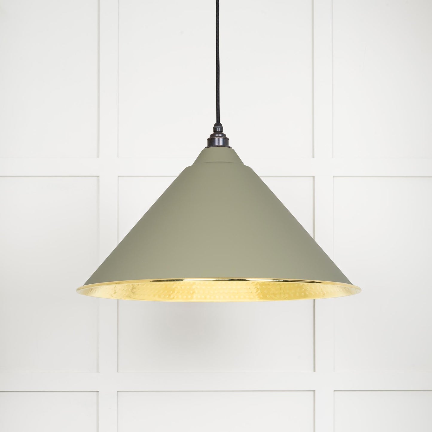 From The Anvil Hammered Brass Hockley Pendant - Hot Tub Shop