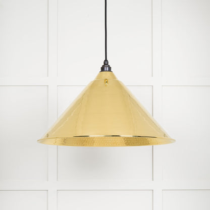 From The Anvil Hammered Brass Hockley Pendant - Hot Tub Shop