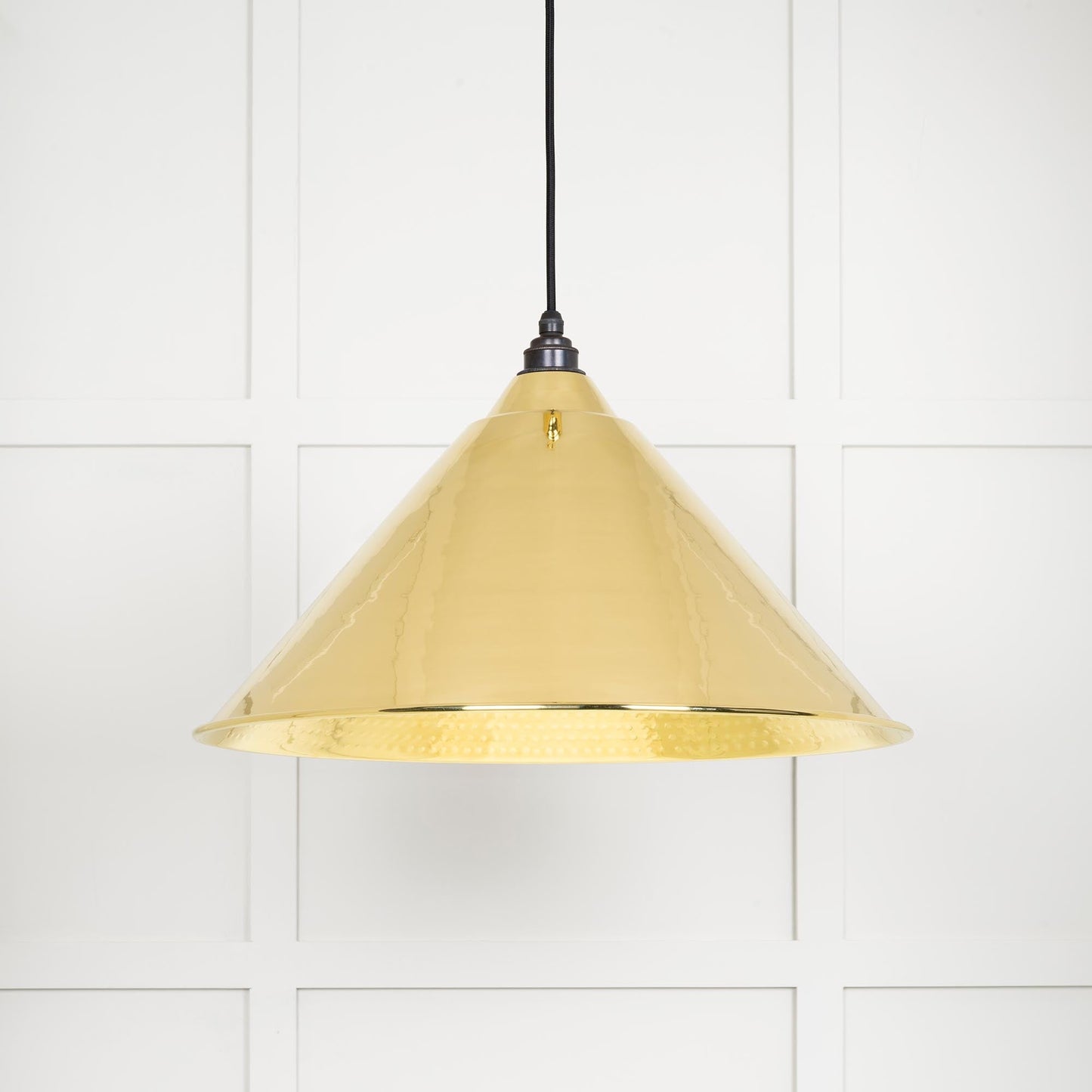 From The Anvil Hammered Brass Hockley Pendant - Hot Tub Shop