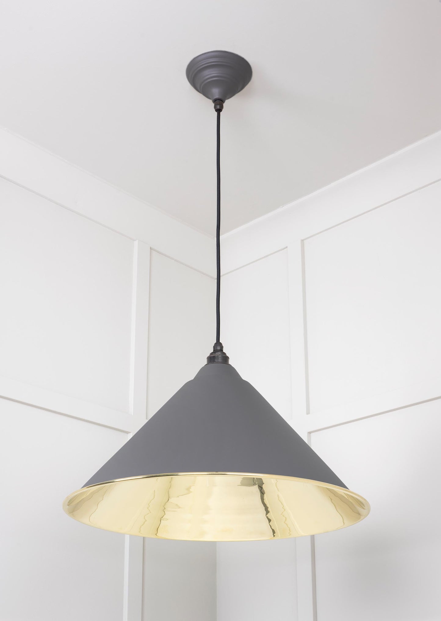 From The Anvil Smooth Brass Hockley Pendant