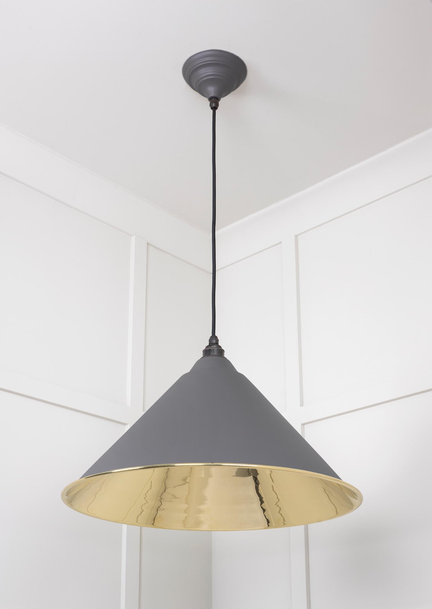 From The Anvil Smooth Brass Hockley Pendant