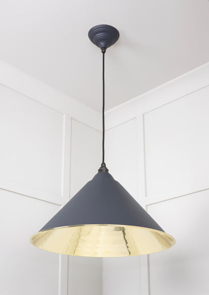 From The Anvil Smooth Brass Hockley Pendant