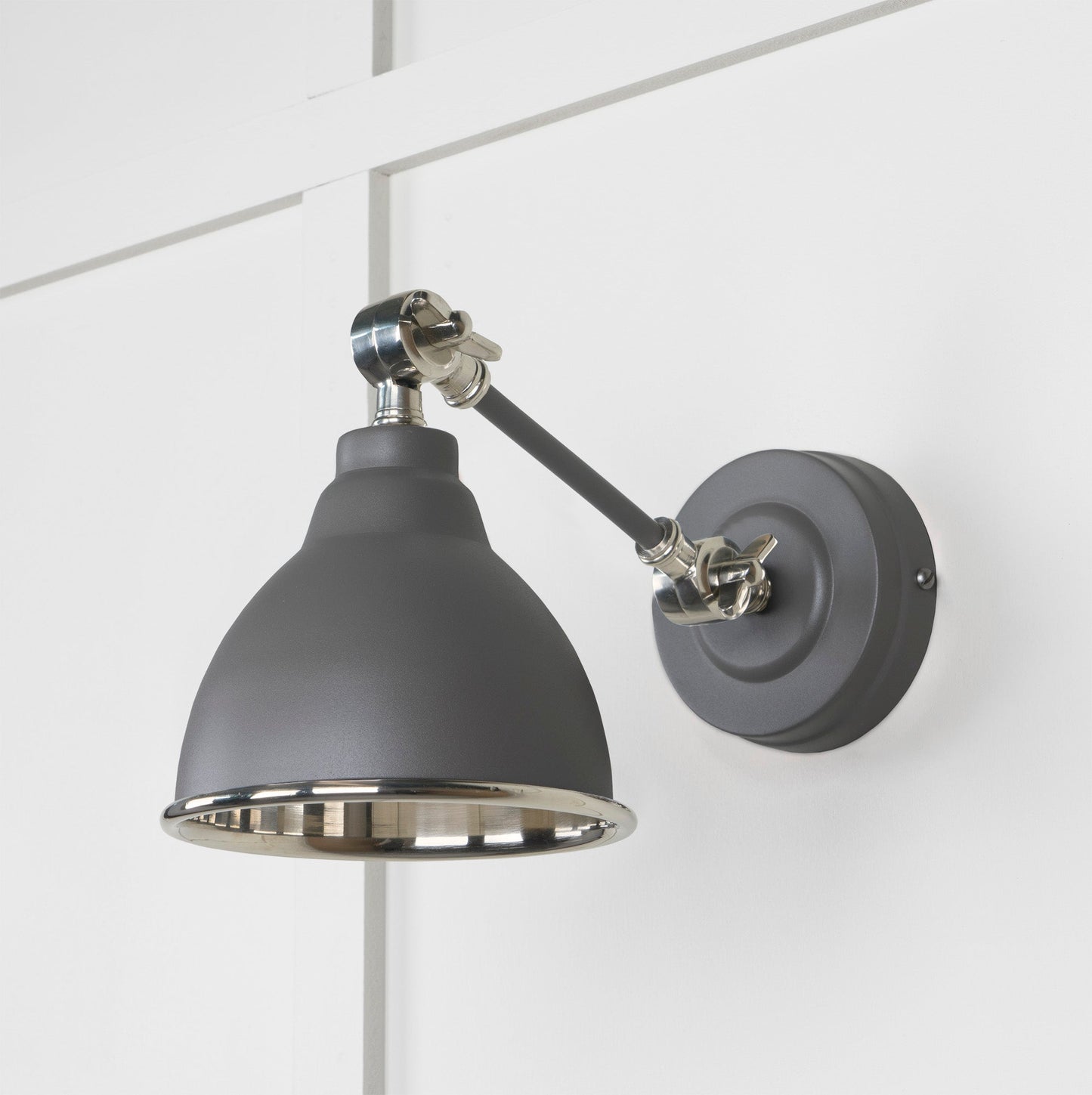 From The Anvil Smooth Nickel Brindley Wall Light