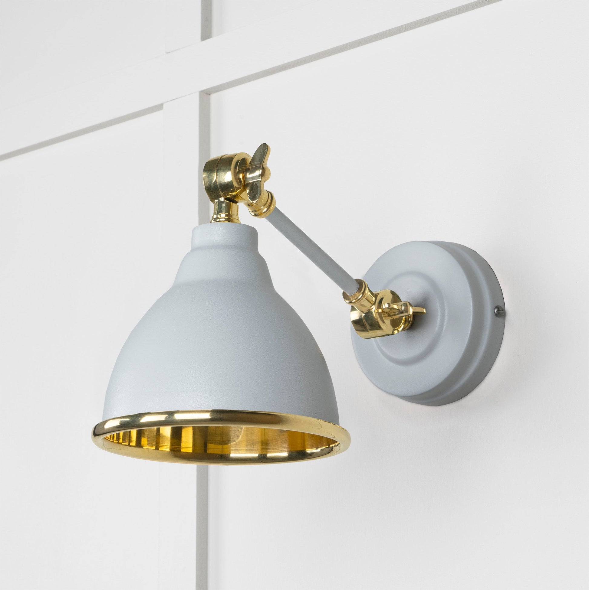 From The Anvil Smooth Brass Brindley Wall Light - Hot Tub Shop