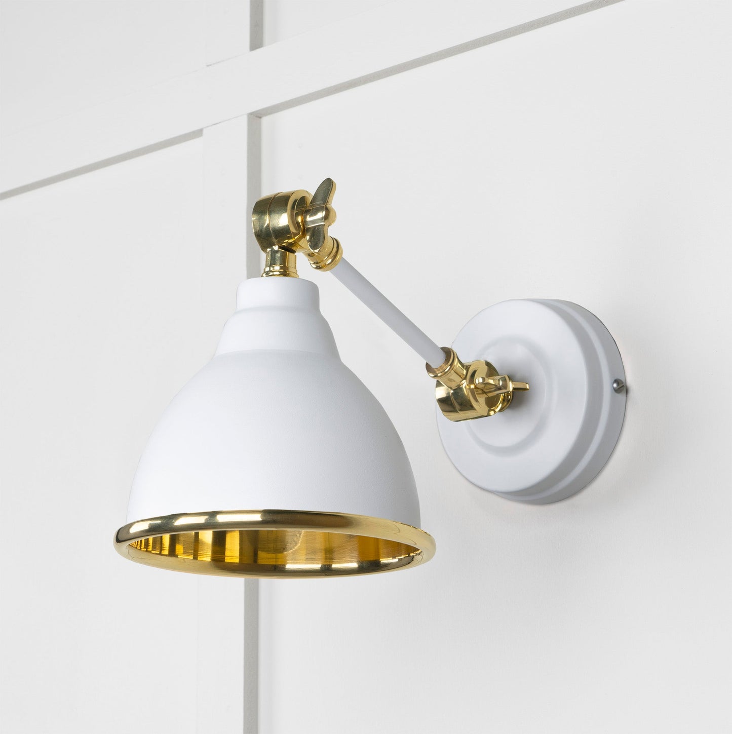 From The Anvil Smooth Brass Brindley Wall Light - Hot Tub Shop