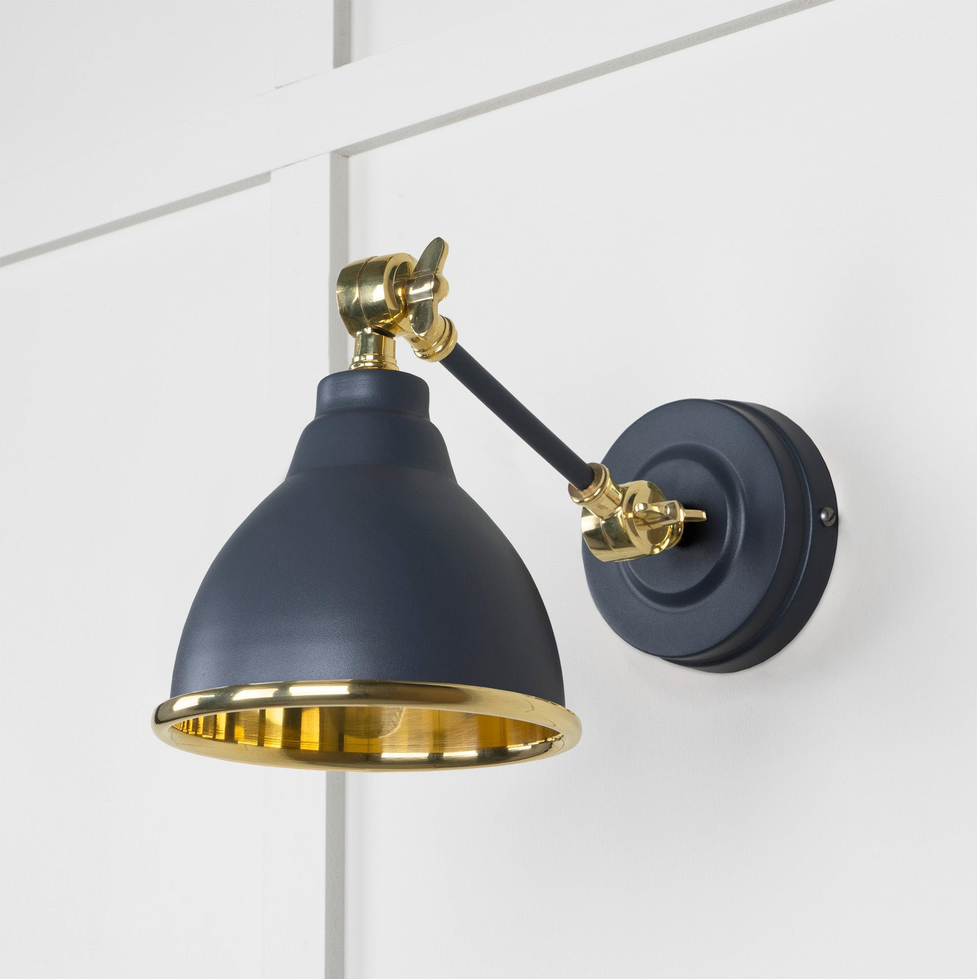 From The Anvil Smooth Brass Brindley Wall Light - Hot Tub Shop