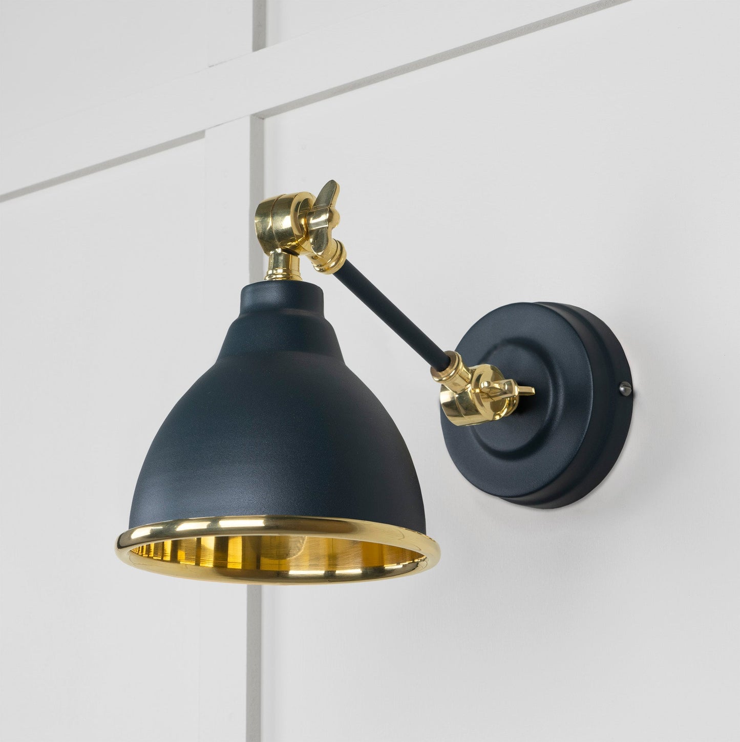 From The Anvil Smooth Brass Brindley Wall Light - Hot Tub Shop
