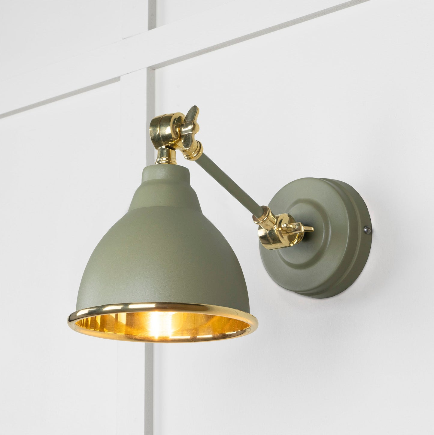 From The Anvil Smooth Brass Brindley Wall Light - Hot Tub Shop