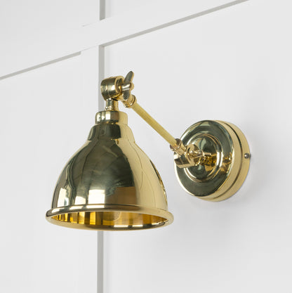 From The Anvil Smooth Brass Brindley Wall Light - Hot Tub Shop