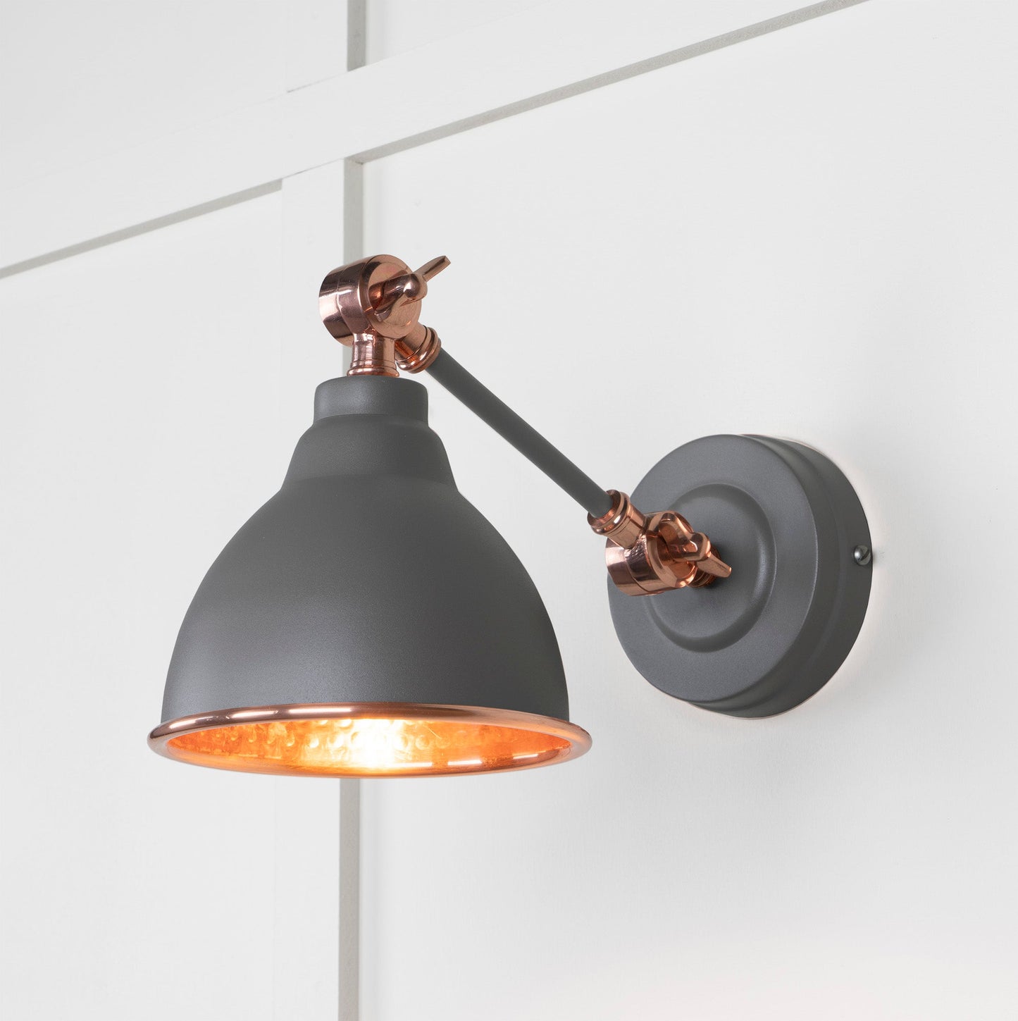 From The Anvil Hammered Copper Brindley Wall Light - Hot Tub Shop