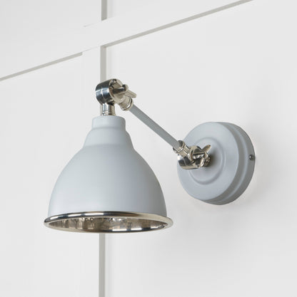 From The Anvil Hammered Nickel Brindley Wall Light