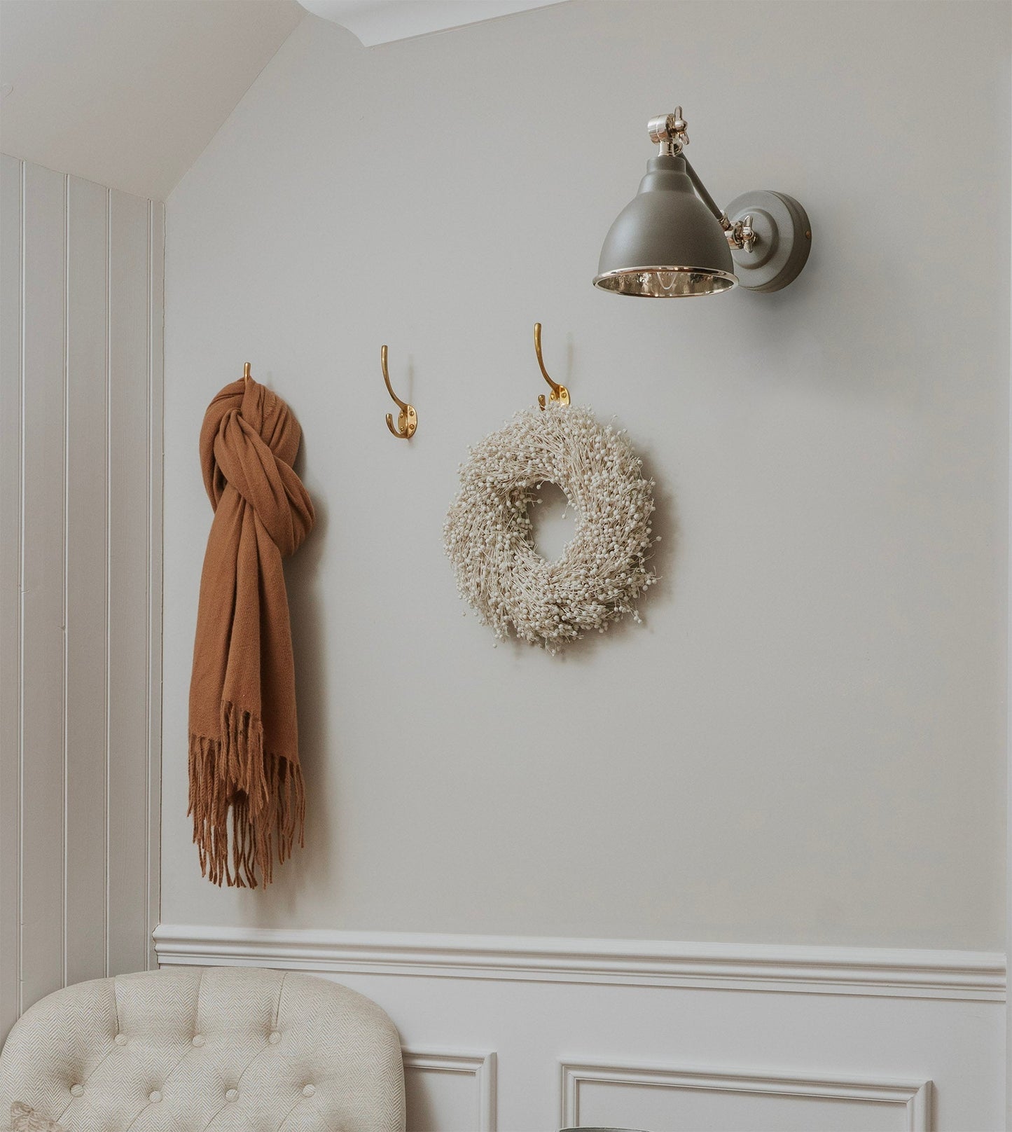 From The Anvil Hammered Nickel Brindley Wall Light