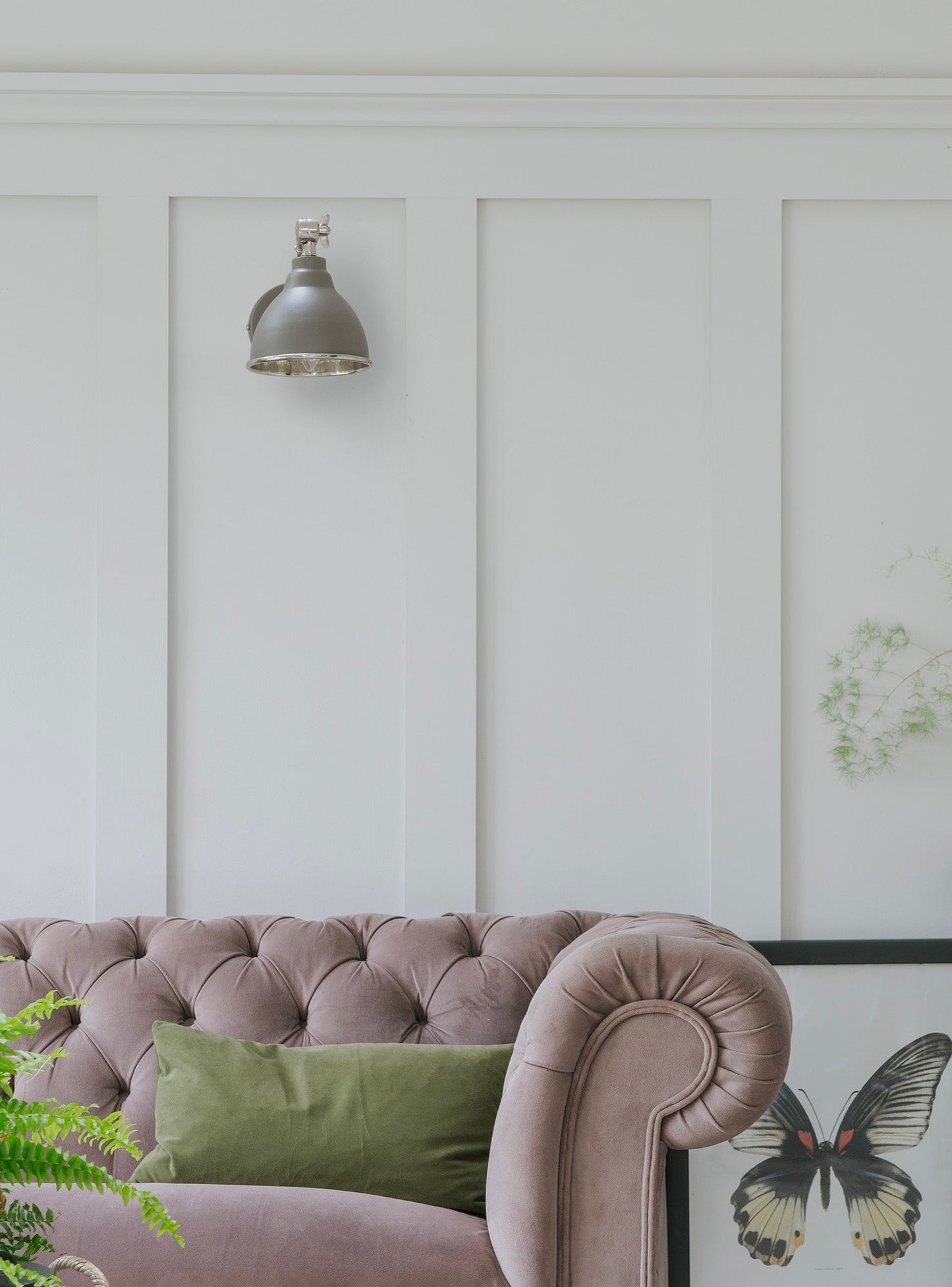 From The Anvil Hammered Nickel Brindley Wall Light