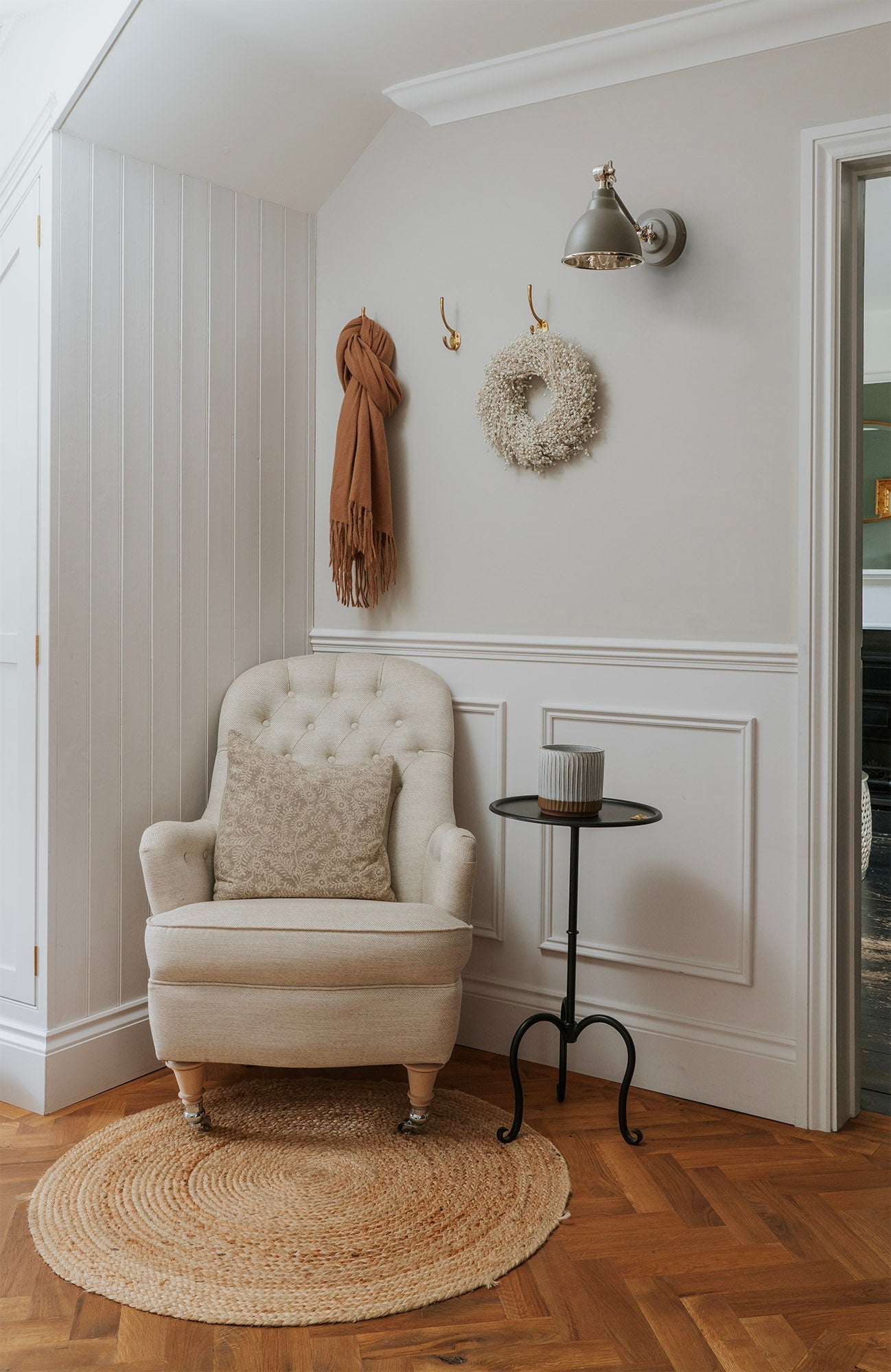 From The Anvil Hammered Nickel Brindley Wall Light