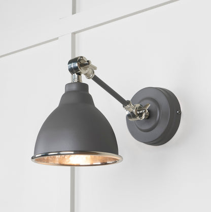 From The Anvil Hammered Nickel Brindley Wall Light