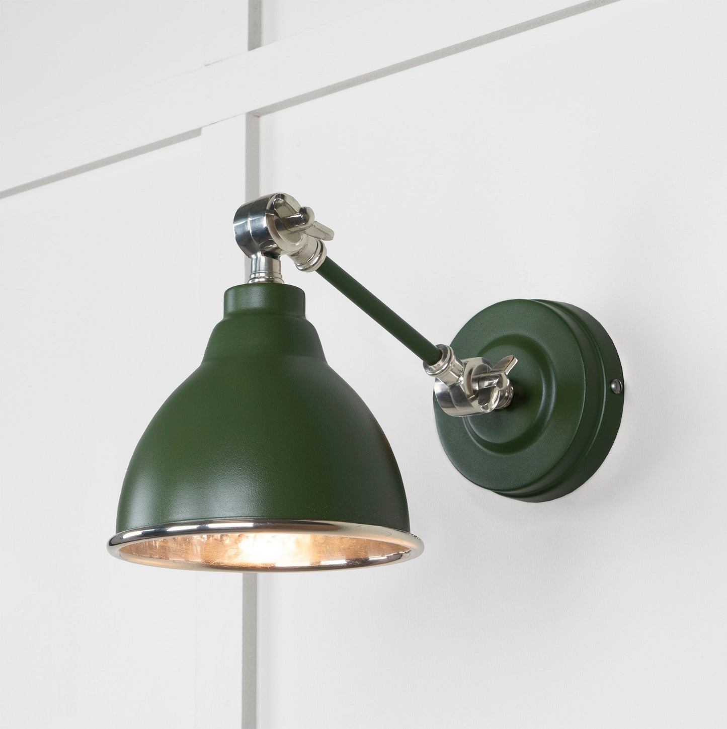 From The Anvil Hammered Nickel Brindley Wall Light
