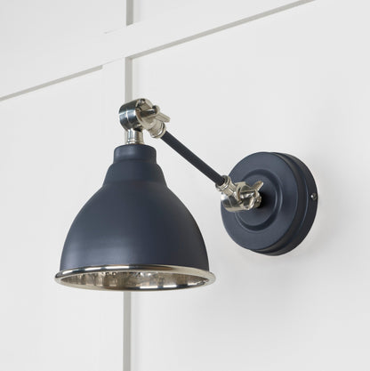 From The Anvil Hammered Nickel Brindley Wall Light