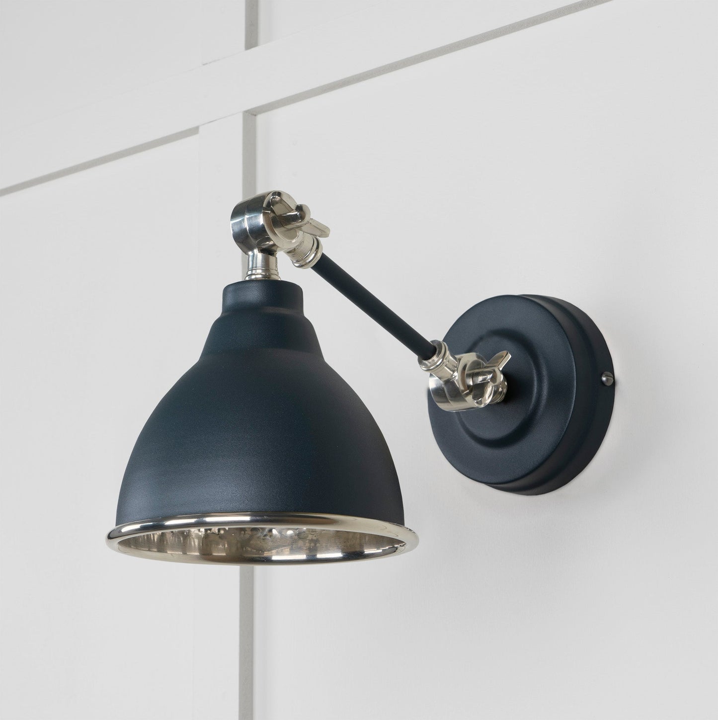 From The Anvil Hammered Nickel Brindley Wall Light