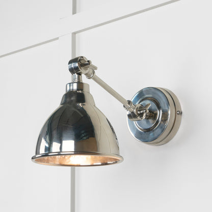 From The Anvil Hammered Nickel Brindley Wall Light