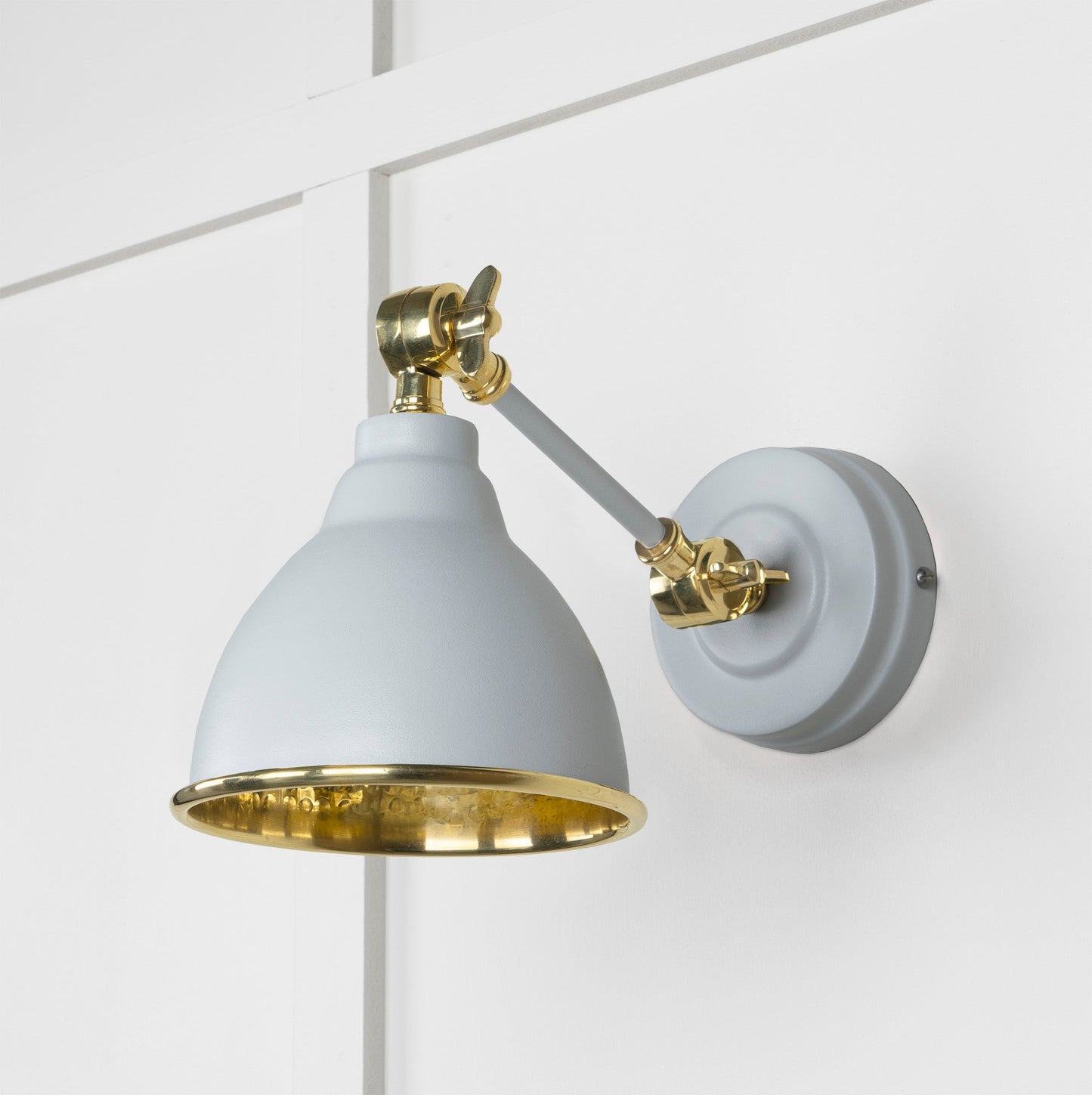 From The Anvil Hammered Brass Brindley Wall Light - Hot Tub Shop