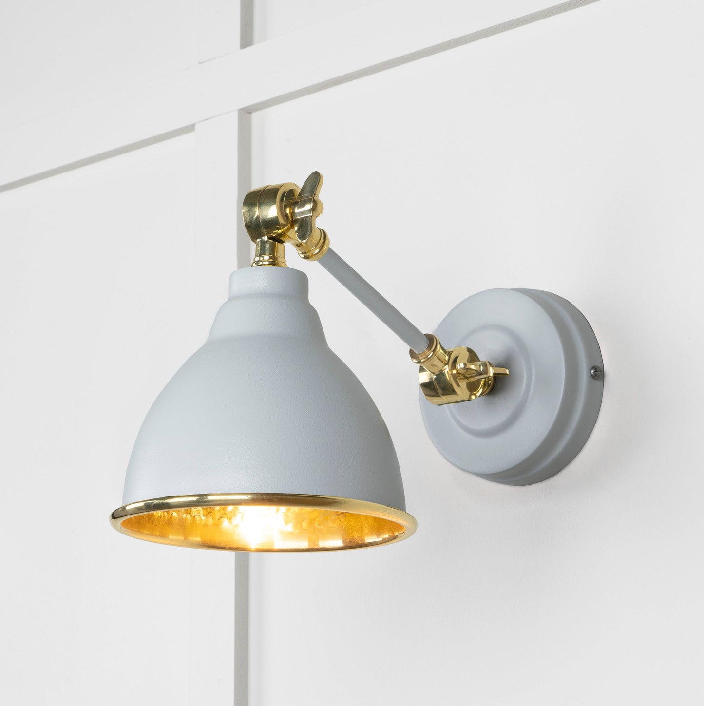 From The Anvil Hammered Brass Brindley Wall Light - Hot Tub Shop