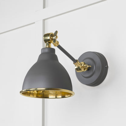 From The Anvil Hammered Brass Brindley Wall Light - Hot Tub Shop