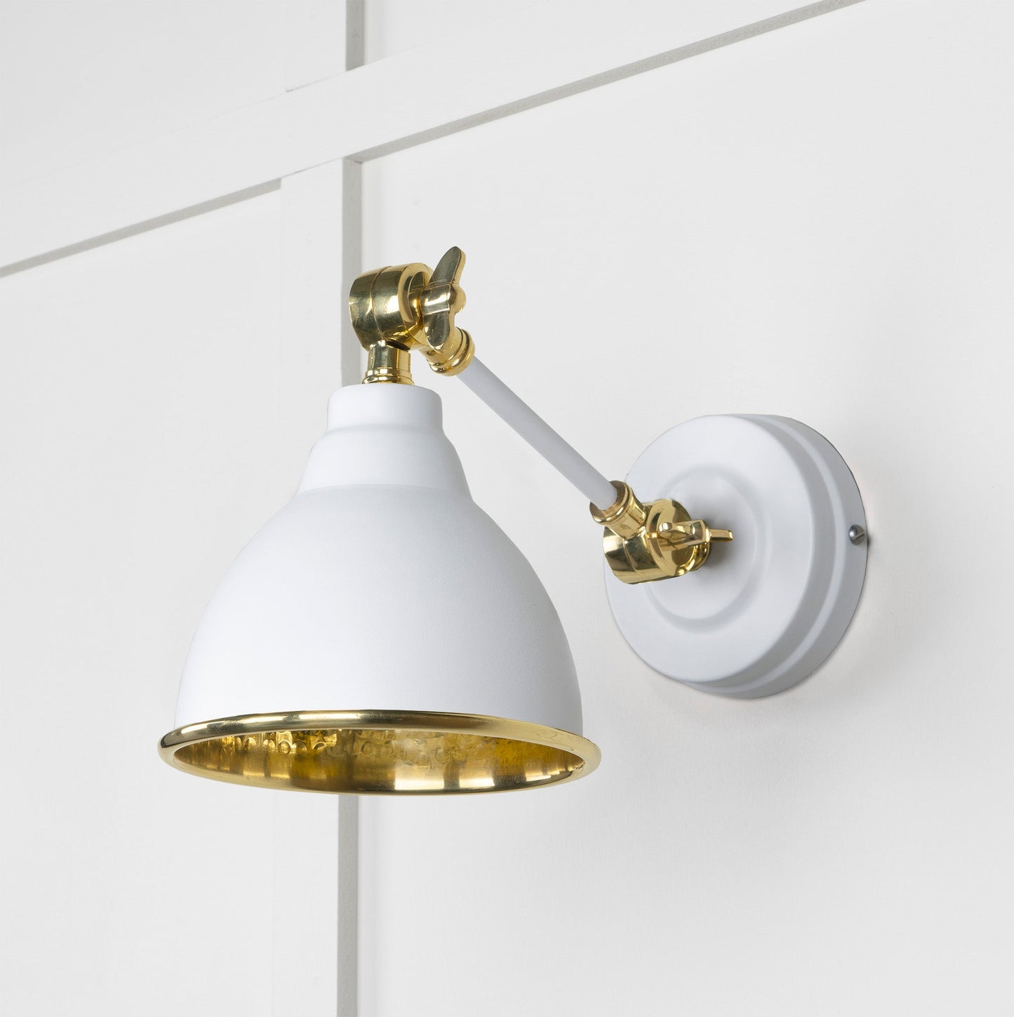 From The Anvil Hammered Brass Brindley Wall Light - Hot Tub Shop
