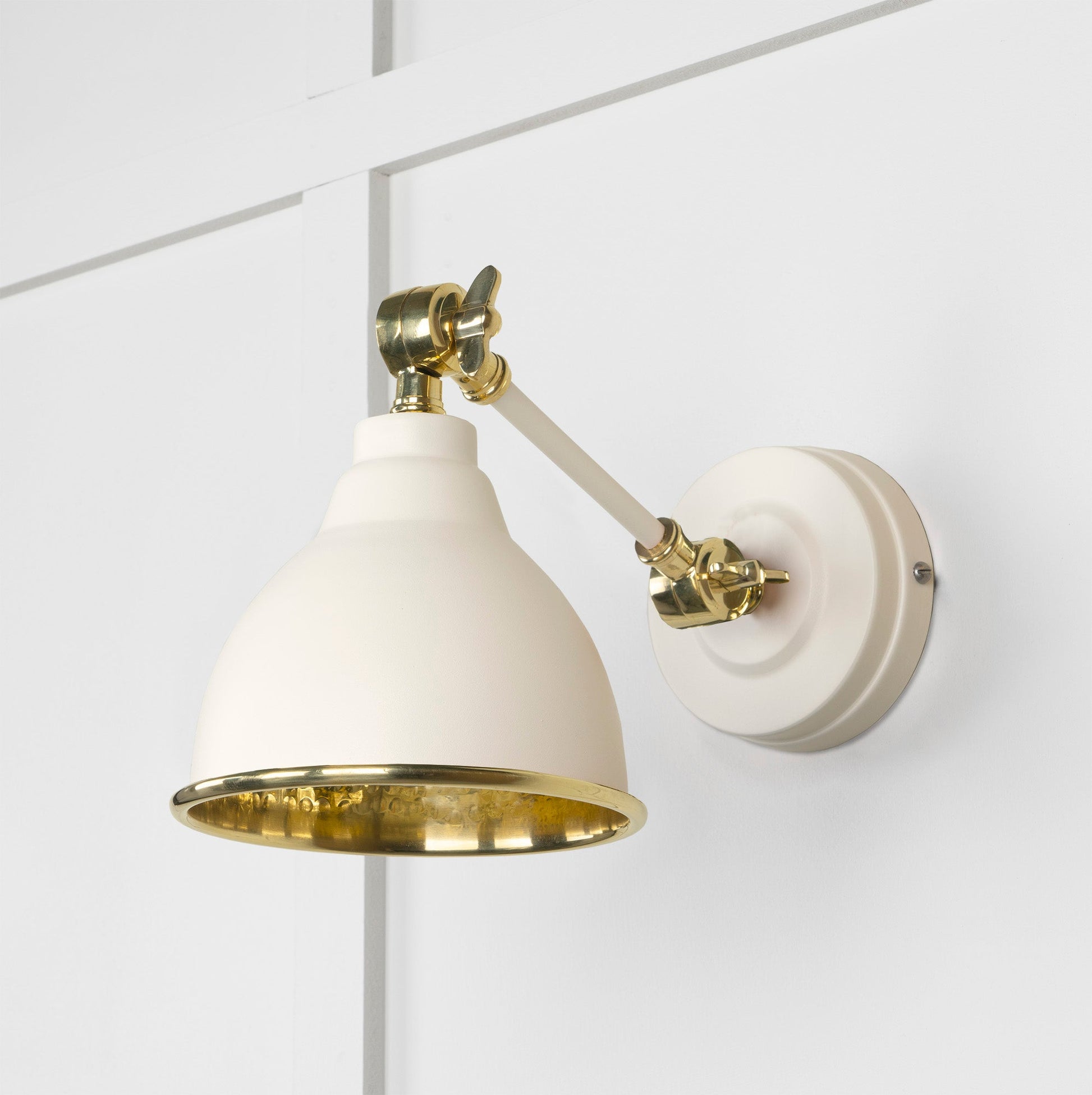 From The Anvil Hammered Brass Brindley Wall Light - Hot Tub Shop