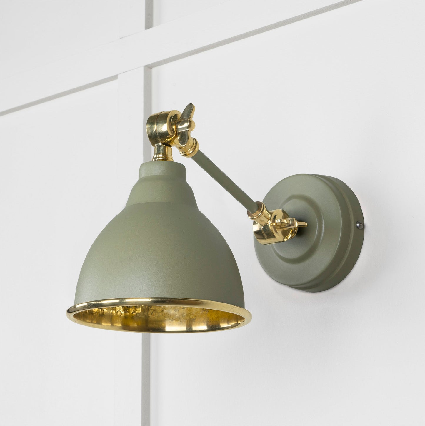 From The Anvil Hammered Brass Brindley Wall Light - Hot Tub Shop