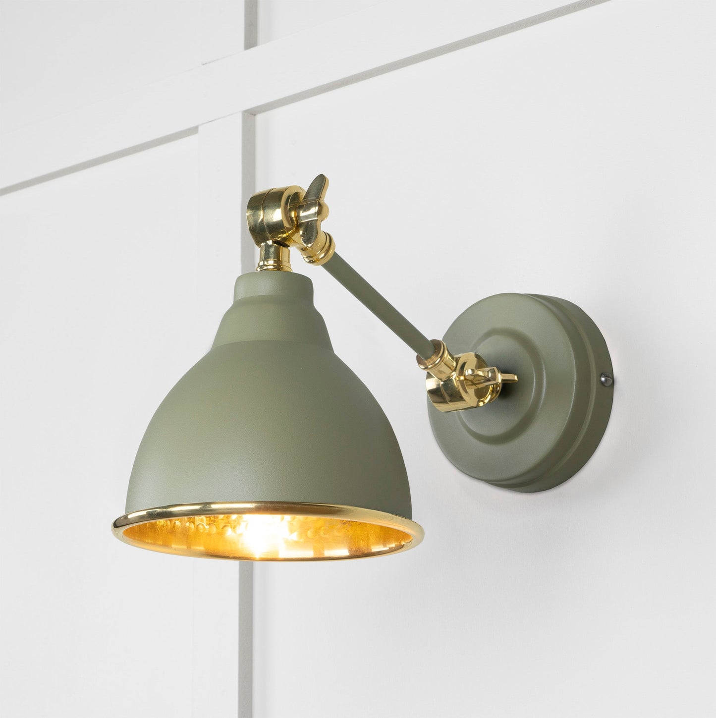 From The Anvil Hammered Brass Brindley Wall Light - Hot Tub Shop