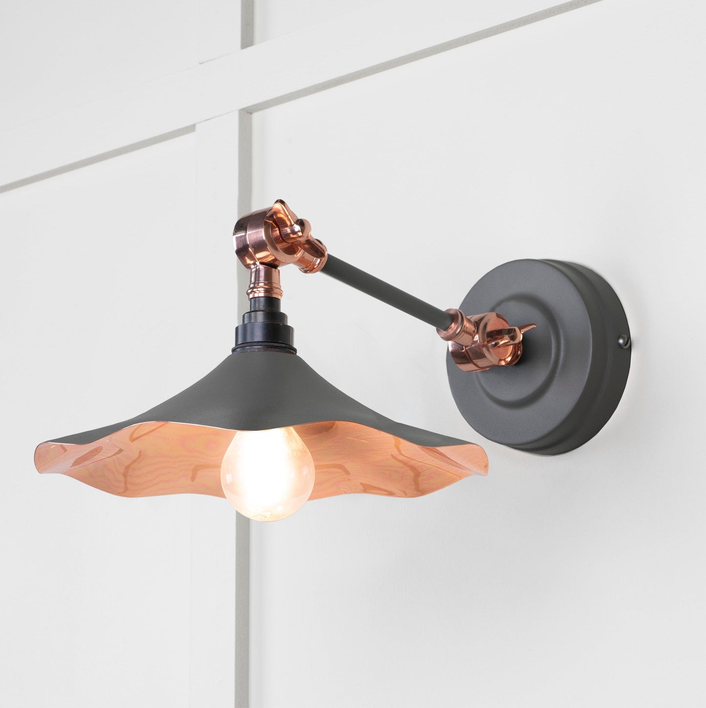 From The Anvil Smooth Copper Flora Wall Light