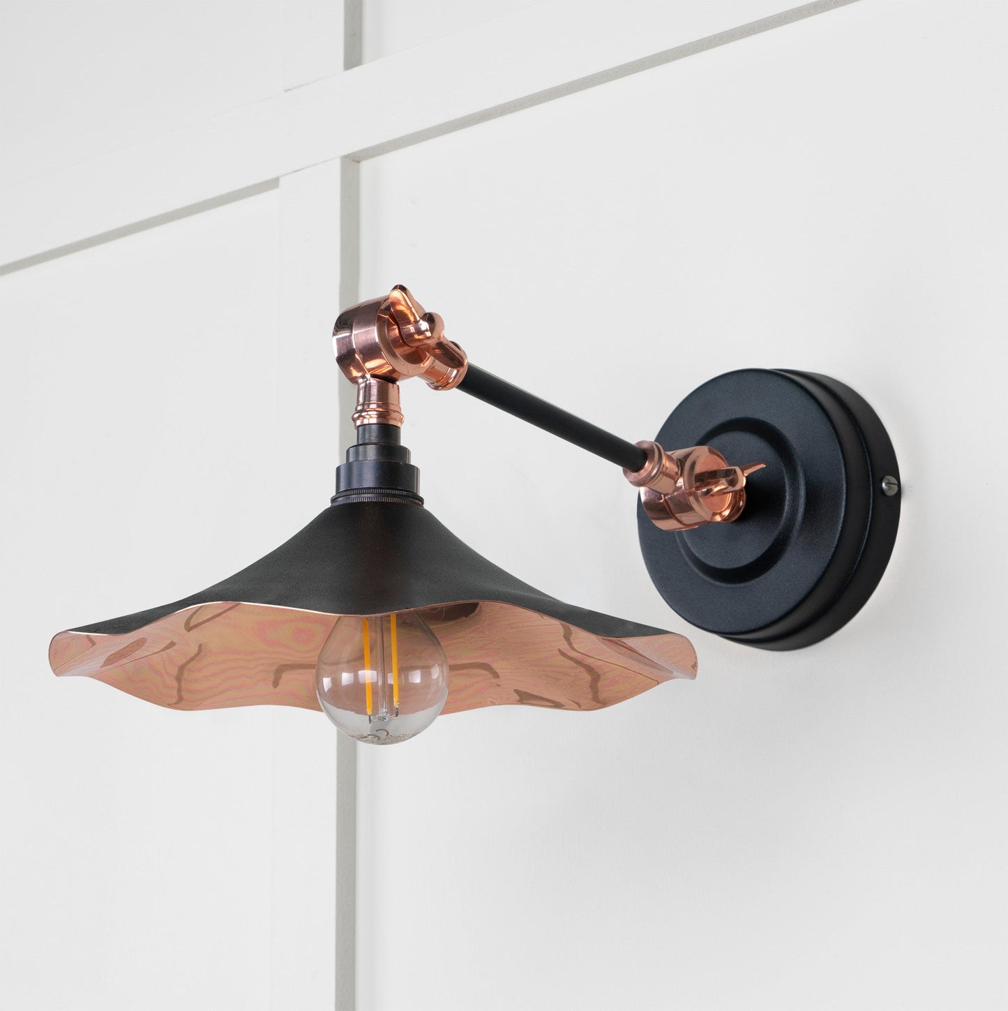 From The Anvil Smooth Copper Flora Wall Light