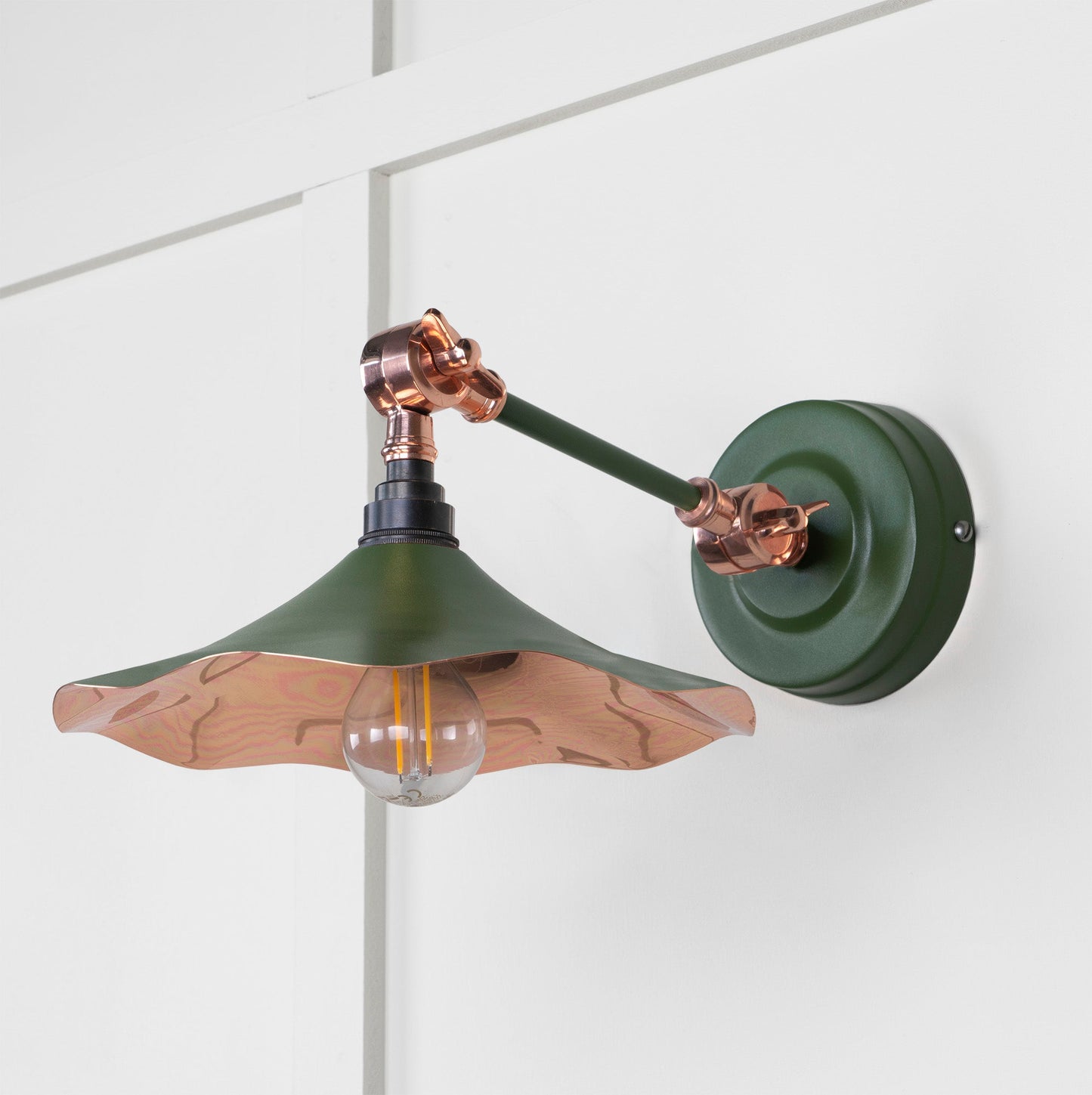 From The Anvil Smooth Copper Flora Wall Light