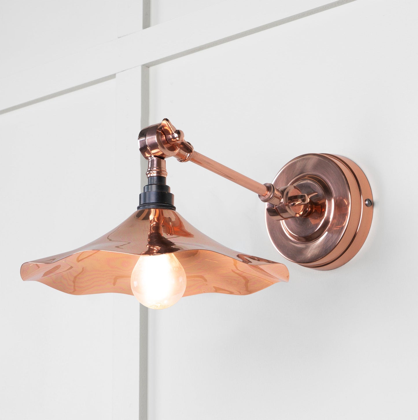 From The Anvil Smooth Copper Flora Wall Light