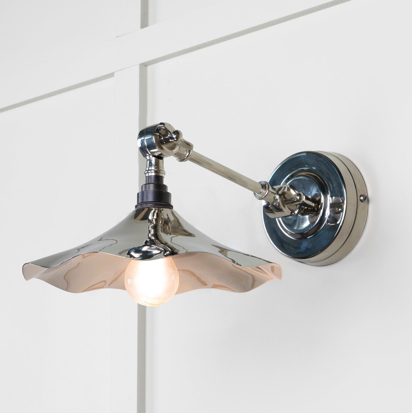 From The Anvil Smooth Nickel Flora Wall Light