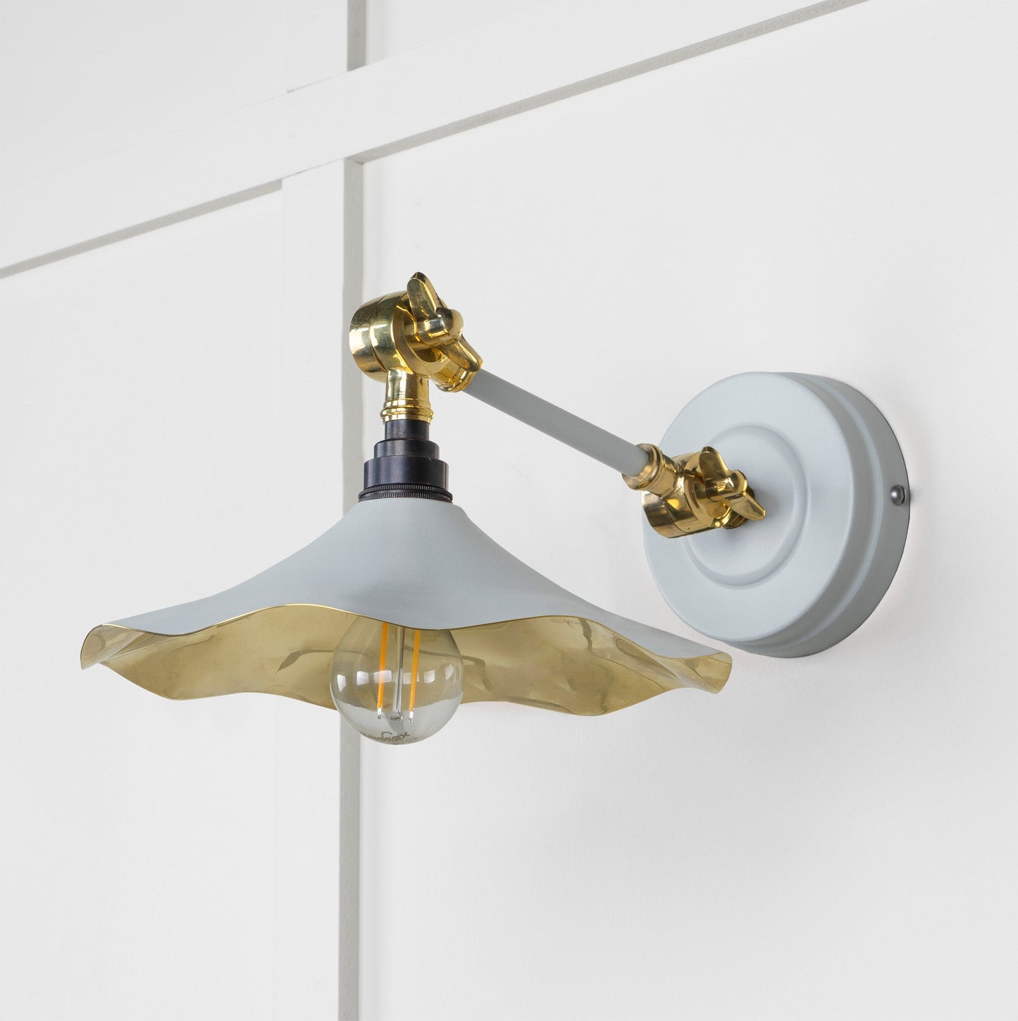 From The Anvil Smooth Brass Flora Wall Light
